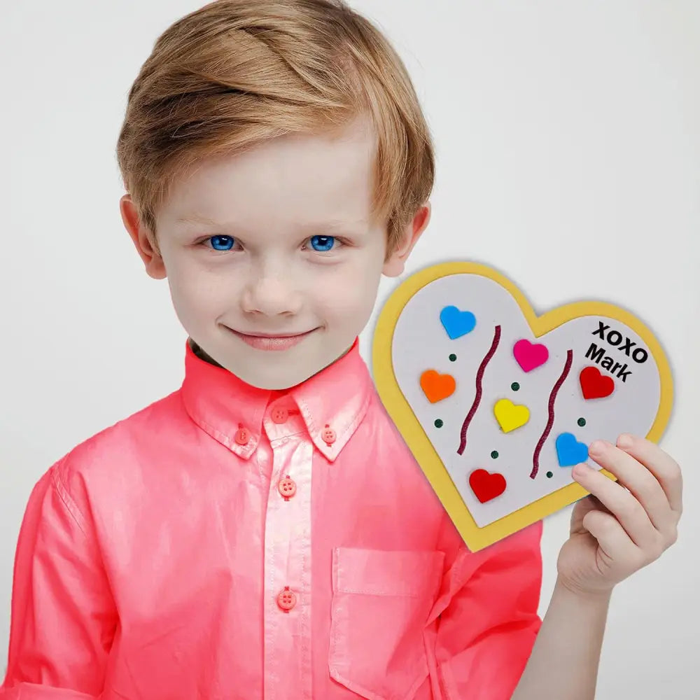 4E’s Novelty DIY Foam Cupcake & Heart Craft Kit – 12-Pack Valentine Crafts for Kids’ Classroom