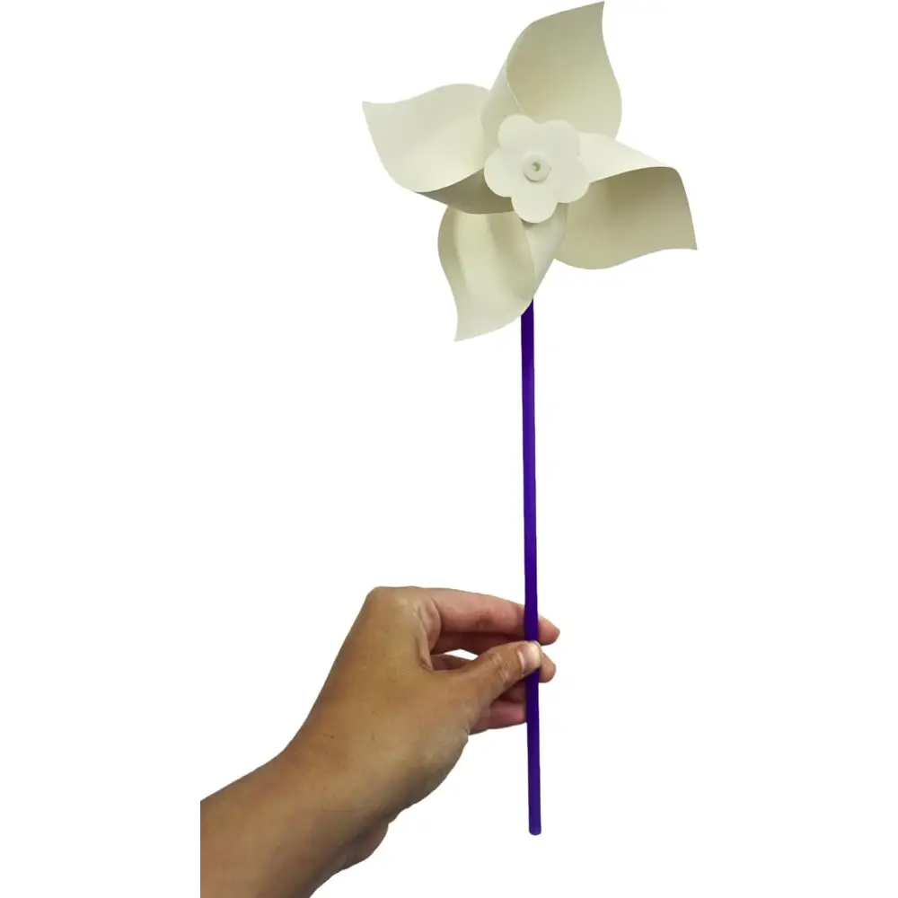 4E’s Novelty DIY Pinwheels Craft for Kids – 48 Pack Color Your Own White Pinwheels Kit - Arts & Crafts