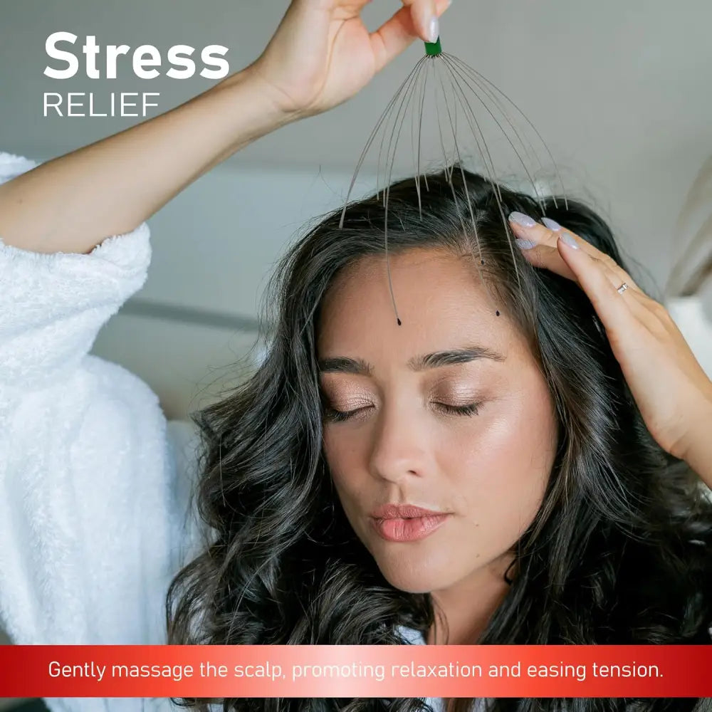4E’s Novelty Elf’s Scalp Massager – Christmas Gift for Relaxation Stress Relief and Hair Growth – Fun Head Scratch Tool