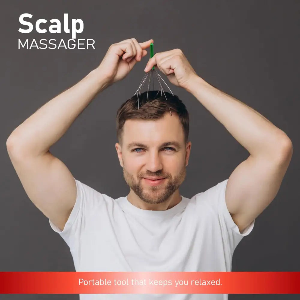 4E’s Novelty Elf’s Scalp Massager – Christmas Gift for Relaxation Stress Relief and Hair Growth – Fun Head Scratch Tool