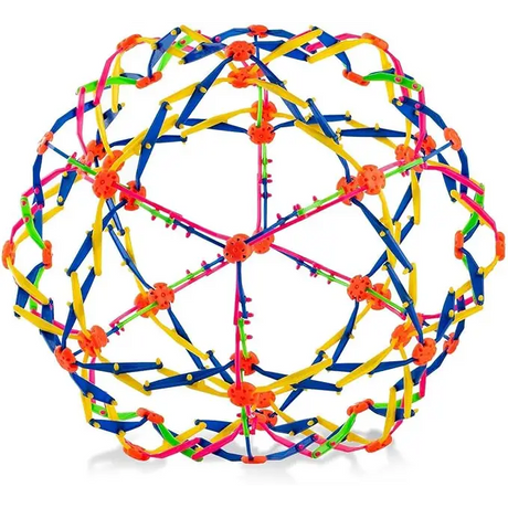 4E’s Novelty Expandable Ball Toy Sphere – Stress Relief Ball for Kids & Adults Breathing Aid Hoberman Sphere – 1 Pack