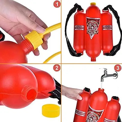 4E’s Novelty Firefighter Backpack Water Gun – Ultimate Water Soaker Blaster for Kids’ Outdoor Fun