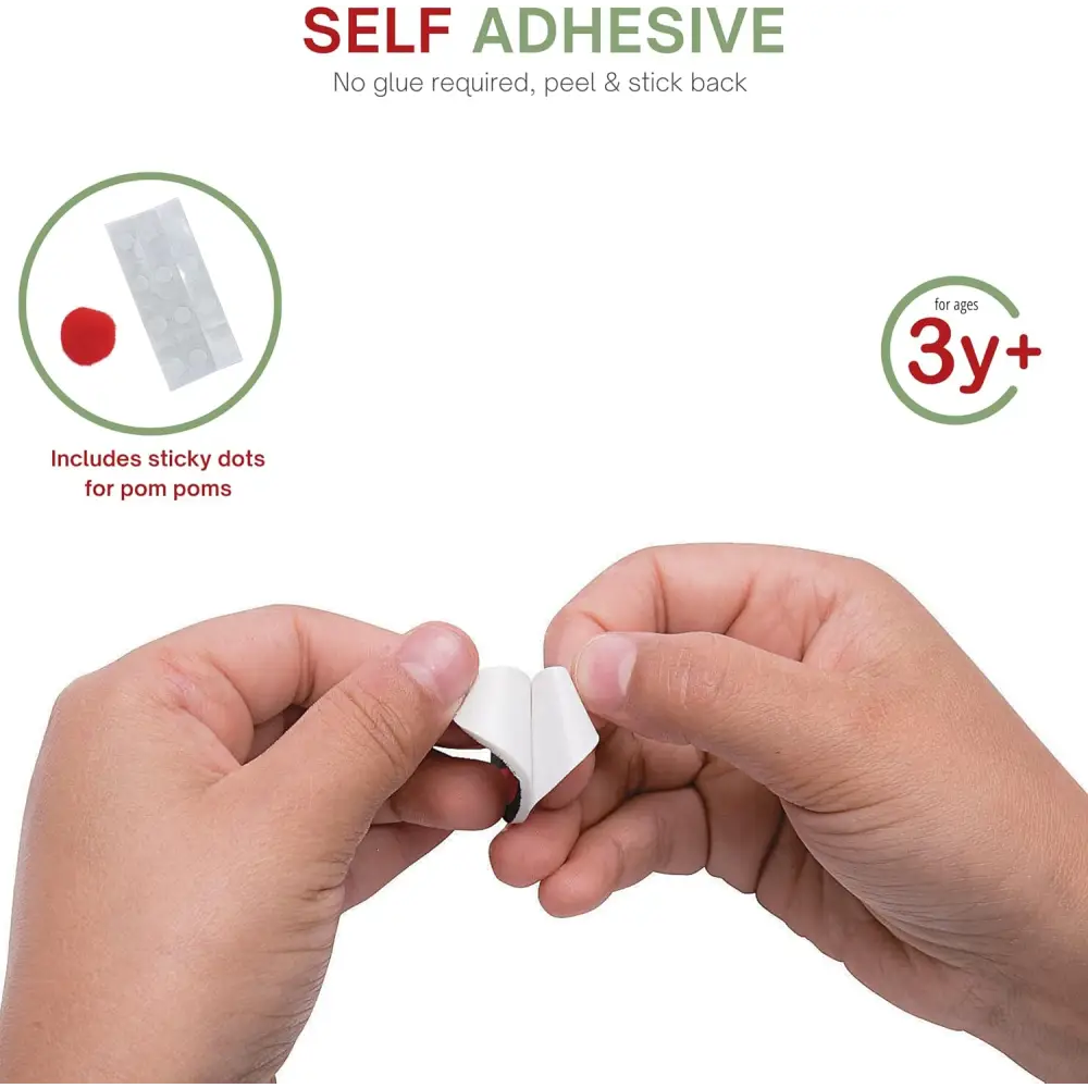 4E’s Novelty Foam Christmas Snowman Stocking Ornament Craft (12 Pack) - Christmas Crafts for Kids DIY Stocking Ornament