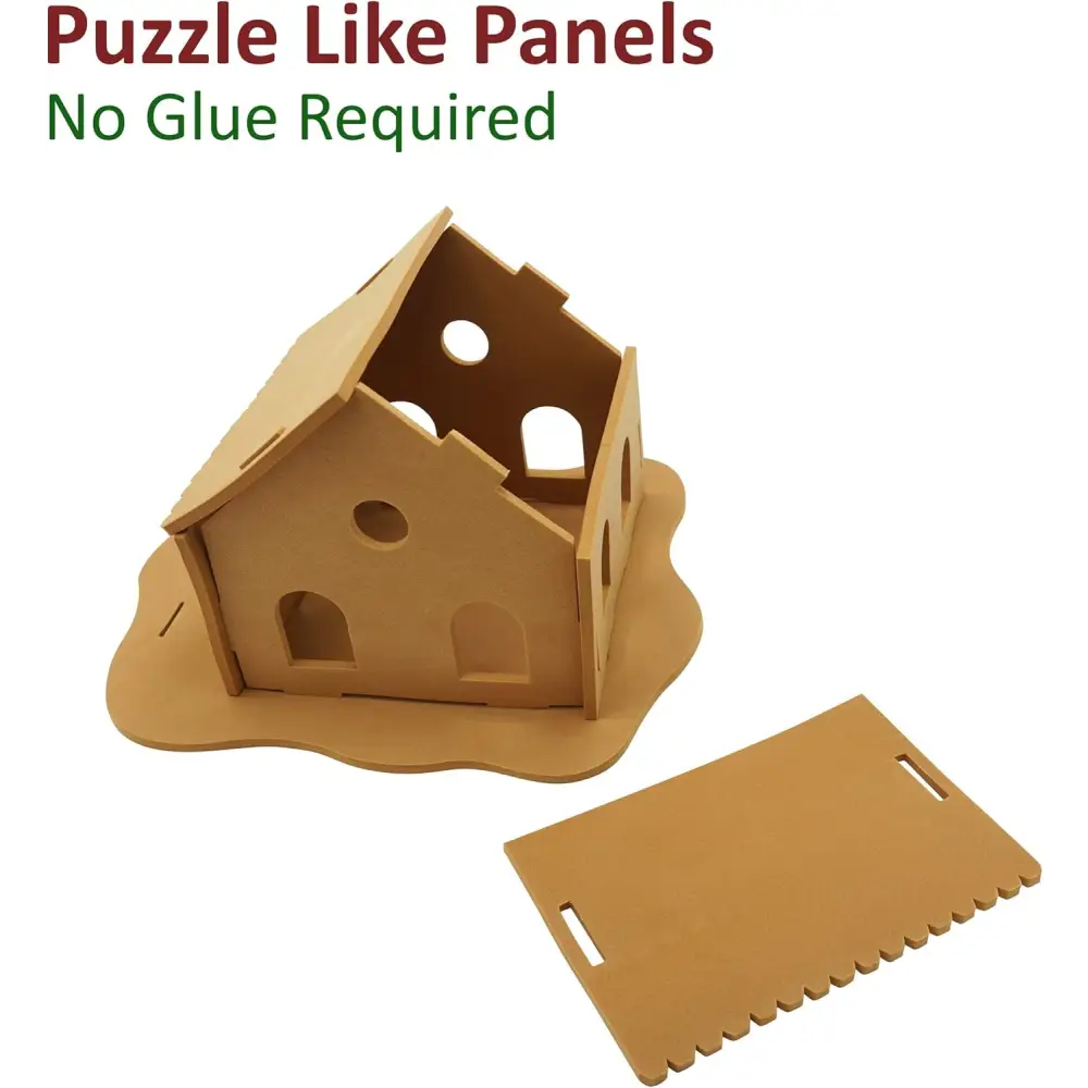4E’s Novelty Foam Gingerbread House Craft Kit – DIY Christmas Fun for Kids Ages 3-12