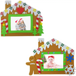 4E’s Novelty Foam Gingerbread House Picture Frame Craft (12 Pack) – DIY Self Adhesive Christmas Photo Magnet Craft Kits