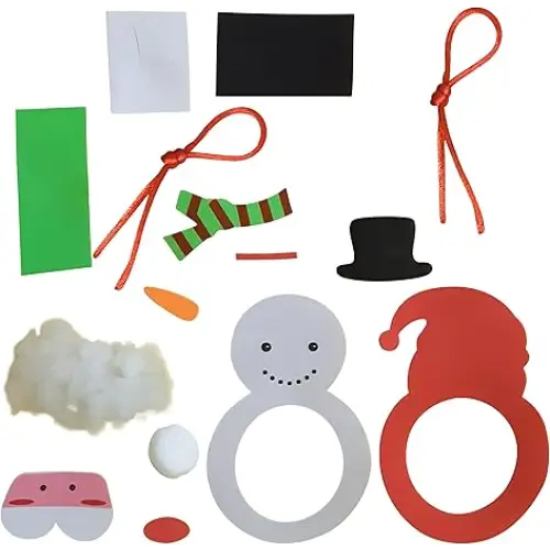 4E’s Novelty Foam Snowflake Picture Frame Craft (12 Pack) - Fun Christmas DIY Picture Frames Craft Kit Individually