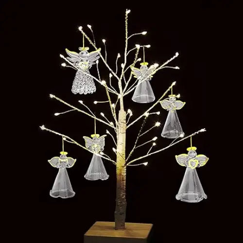 4E’s Novelty Glass Angel Ornaments for Christmas Tree (Set of 12) – Elegant Mini Angels Decor