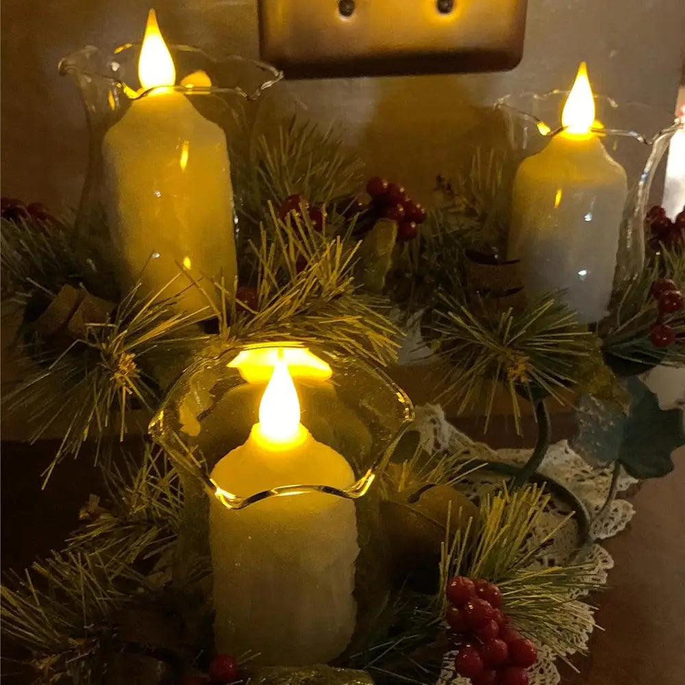 4Eโs Novelty Glass Candle Holder 6-Pack โ Elegant Tulip Peg Votive Holders for Candelabras & Home Decor