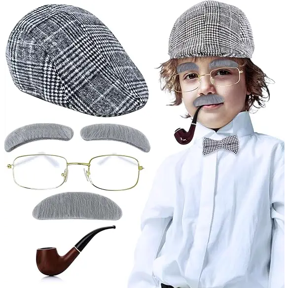 4E’s Novelty Grandpa Costume – 5-Pc Old Man Outfit for Kids’ 100th Day of School - Costumes & Accessories