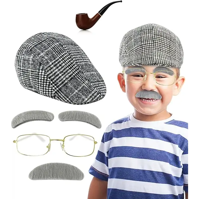 4E’s Novelty Grandpa Costume – 5-Pc Old Man Outfit for Kids’ 100th Day of School - Costumes & Accessories