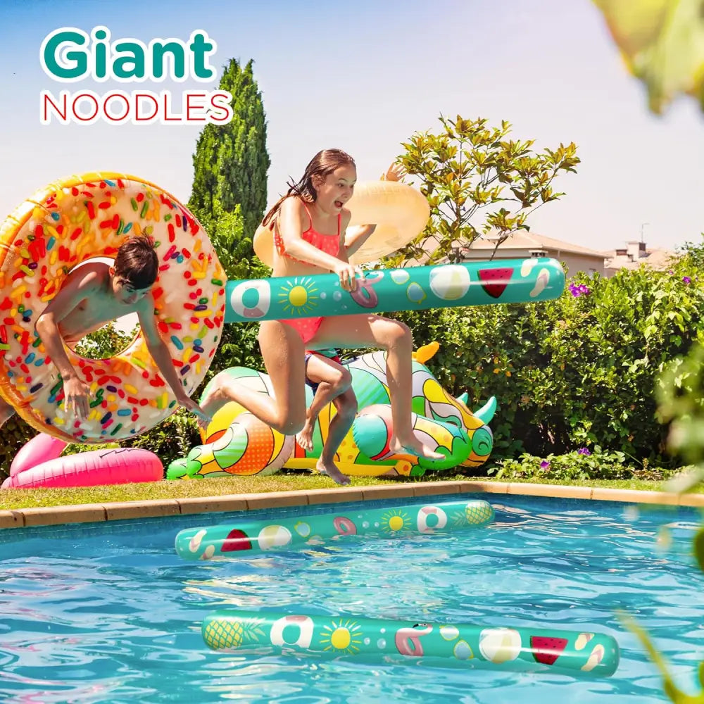 4E’s Novelty Inflatable Pool Noodles Jumbo 2 Pack 48’’ - Baby and Kids Toys