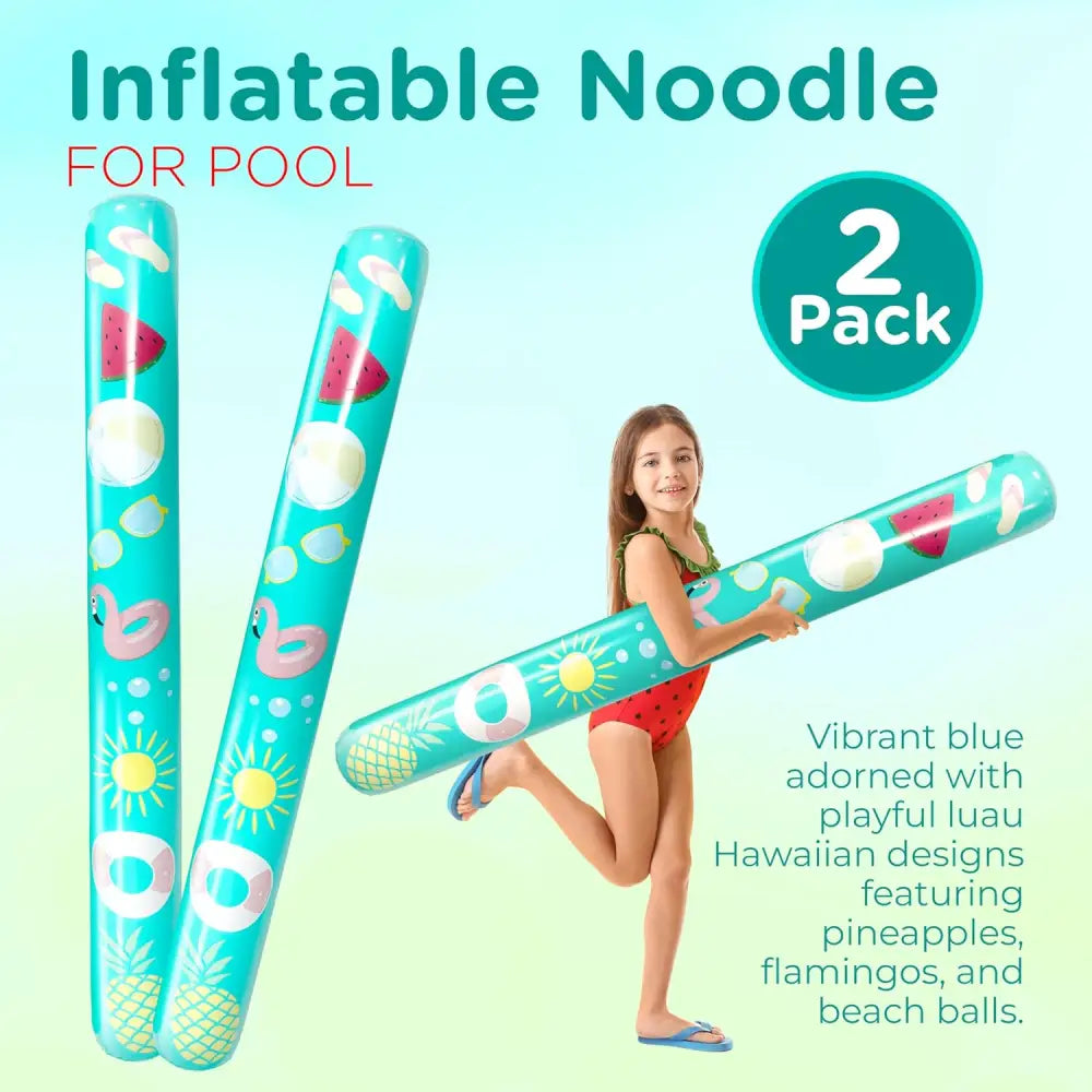 4E’s Novelty Inflatable Pool Noodles Jumbo 2 Pack 48’’ - Baby and Kids Toys