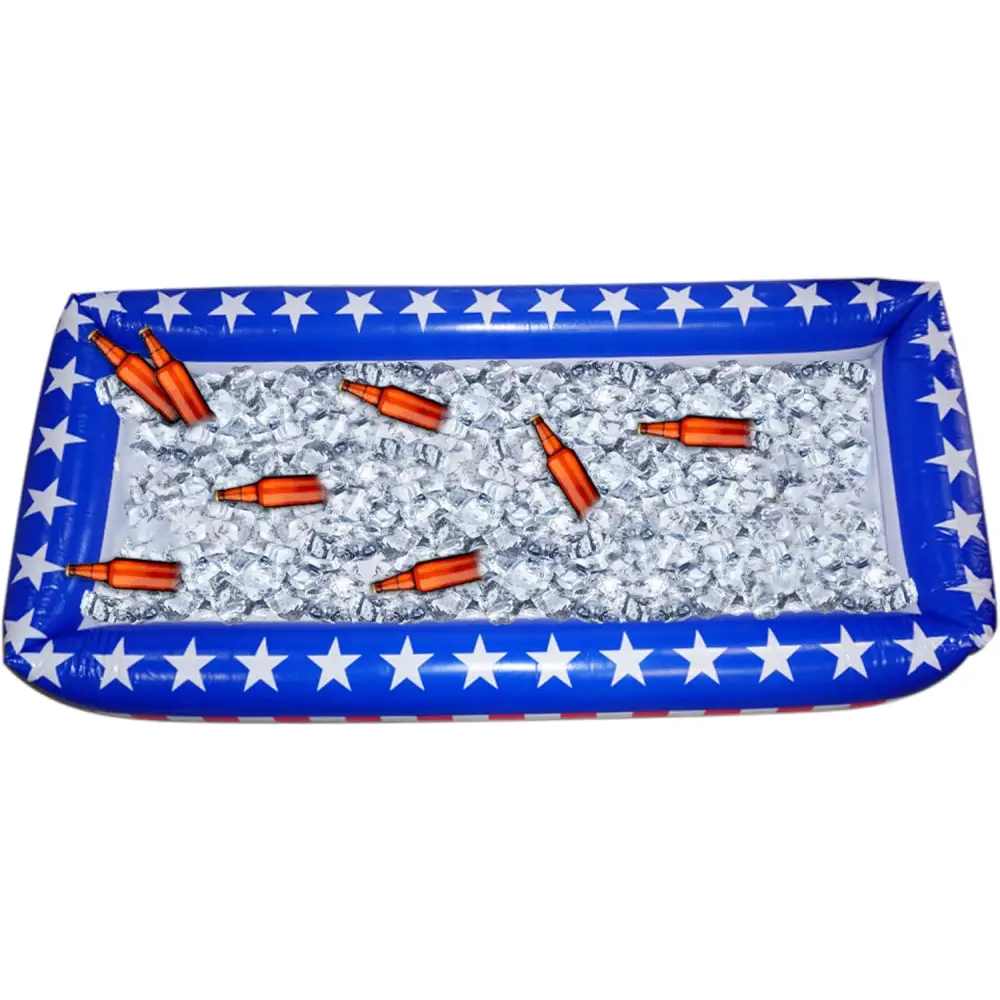 4E’s Novelty Inflatable Serving Bar Buffet Cooler – Patriotic 4th of July Party Essential (2 Pack)