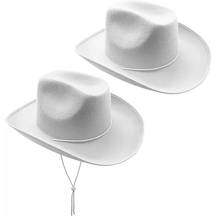 4Eโs Novelty Kids Cowboy Hats 4 Pack - White Cowboy Hat for Boys & Girls,Dress-Up & Costume Play