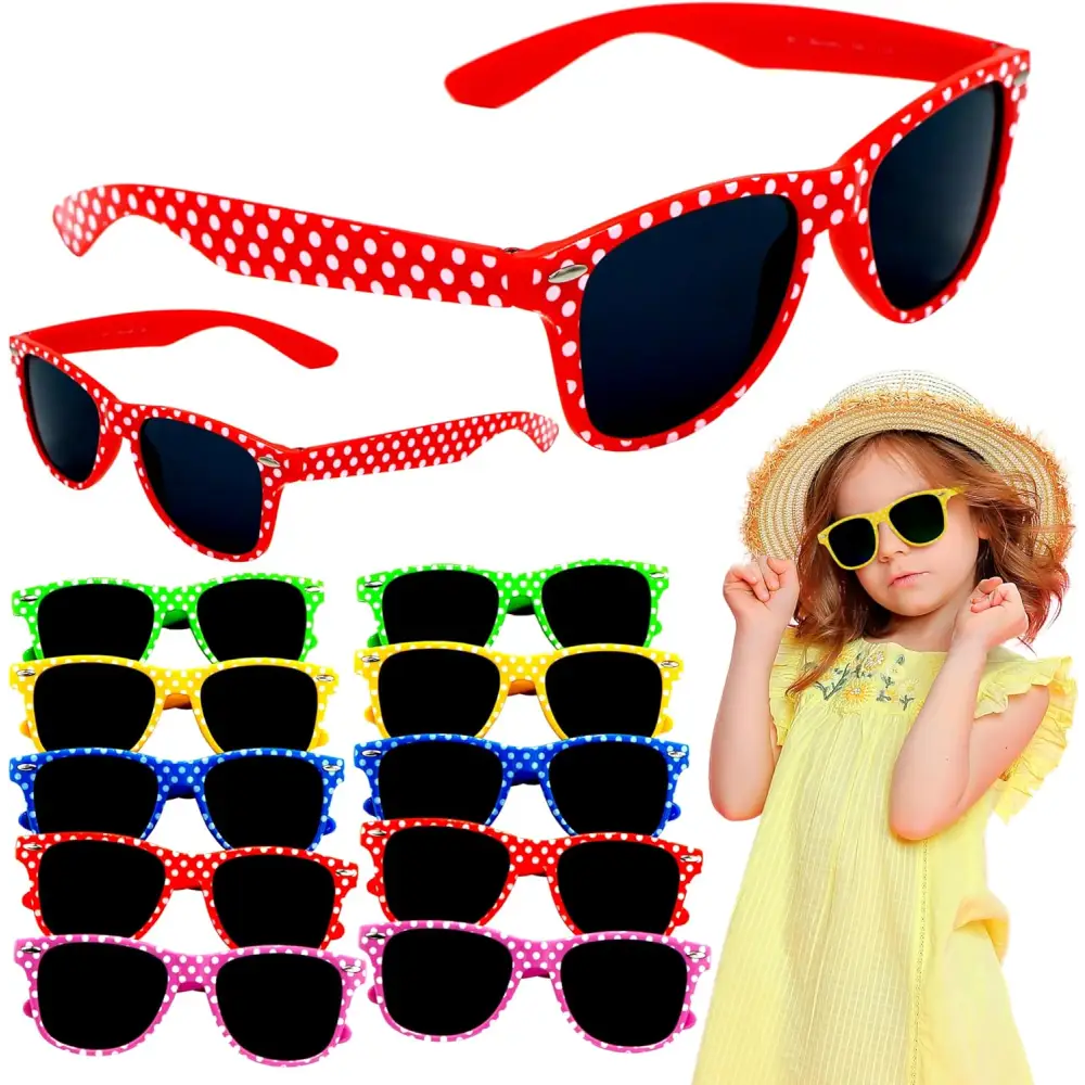Kids Sunglasses - Cool and Fun Party Favors for Kids, Neon Sunglasses for Boys and Girls Ages 4-12