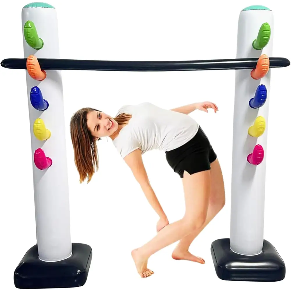 4E’s Novelty Limbo Game Set for Kids and Adults – Inflatable Twister Party Game for Outdoor Fun