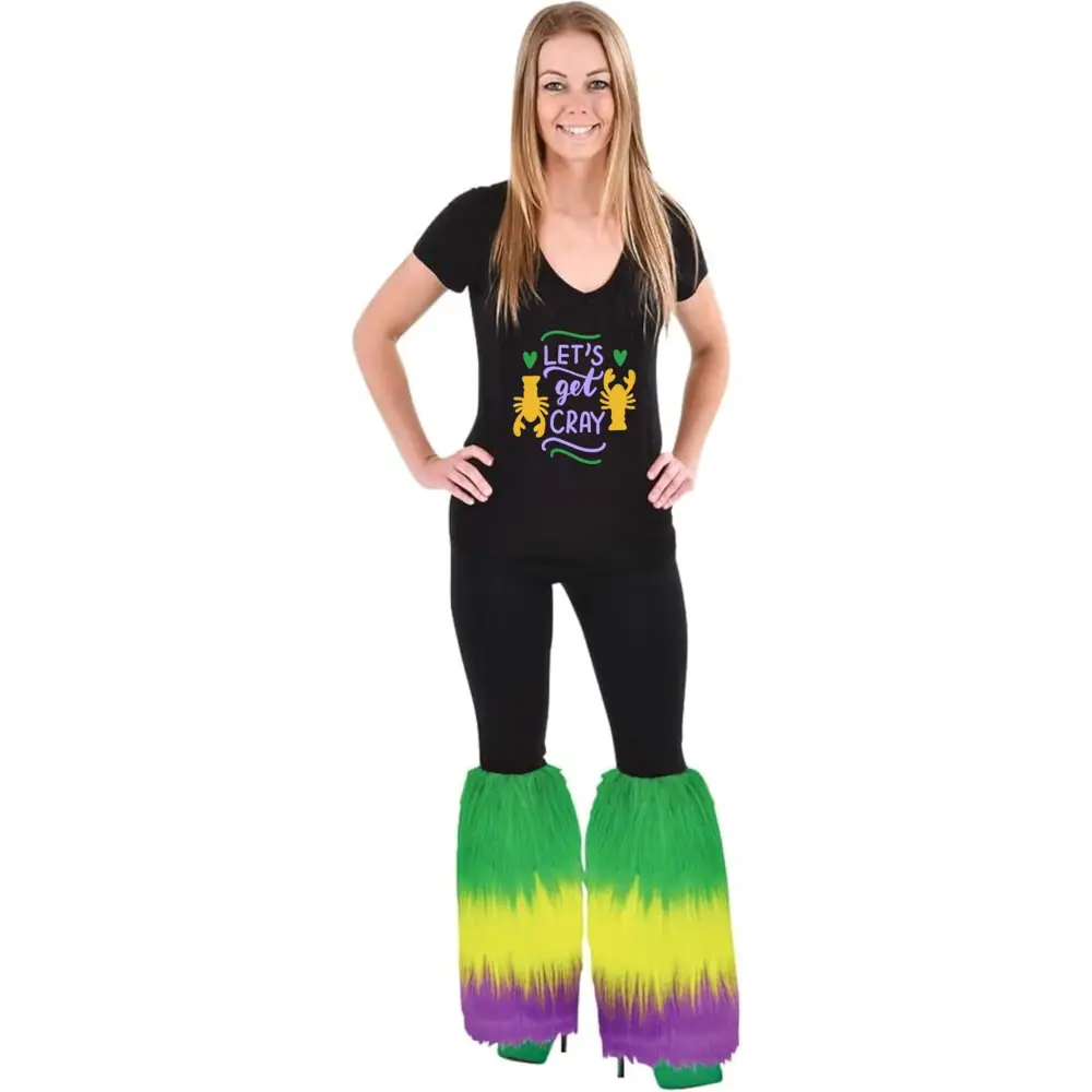 4E’s Novelty Mardi Gras Leg Warmer Covers – Masquerade Costume Accessories