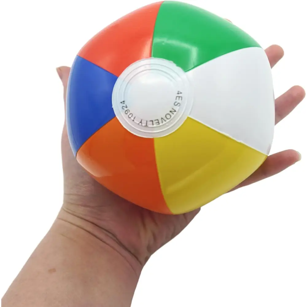 4E’s Novelty Mini Beach Balls – 28 Pack 4’’ Inflatable Pool Party Favors for Kids