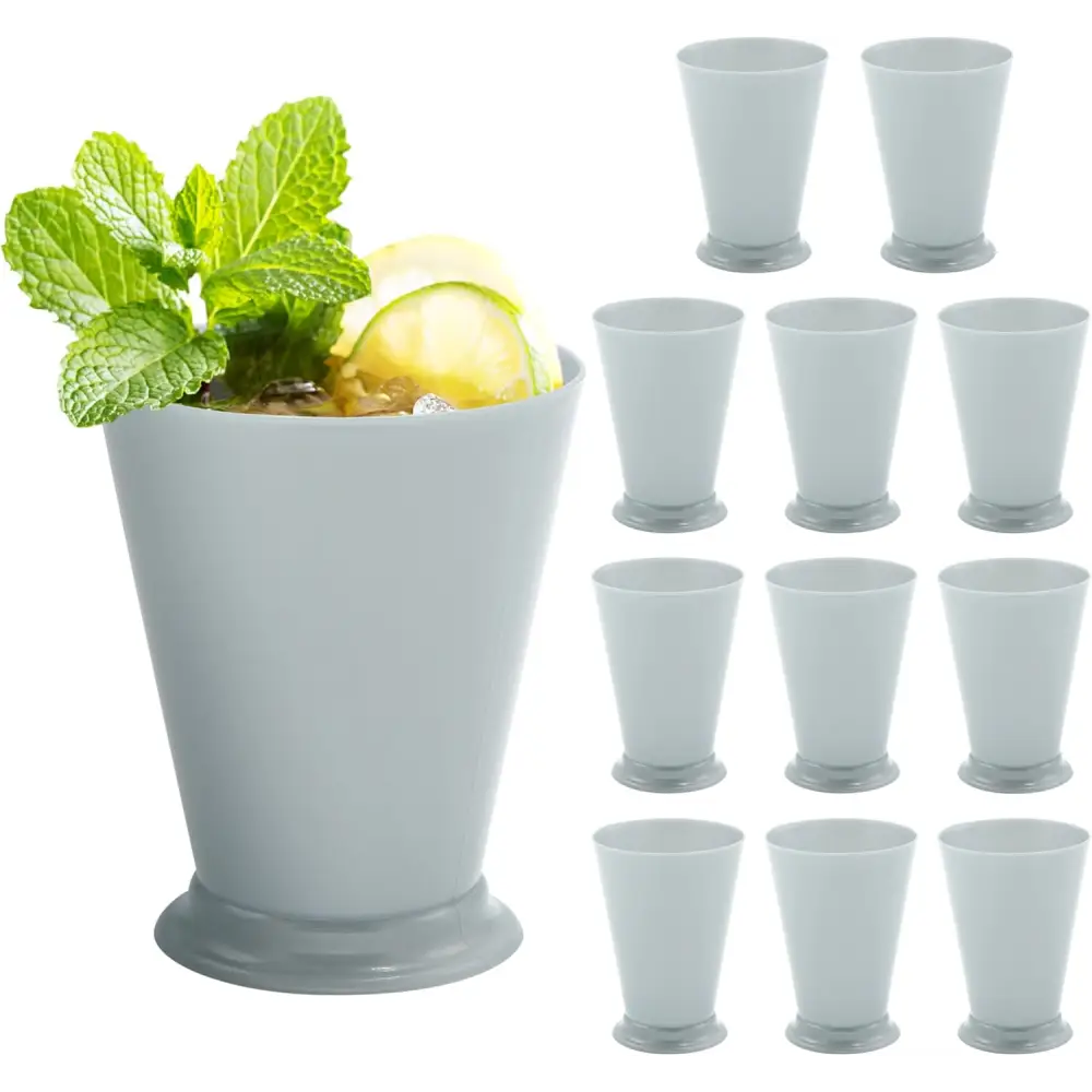 4E’s Novelty Mint Julep Plastic Cups – 12-Pack 10 oz | Kentucky Derby Party Supplies & Decorations