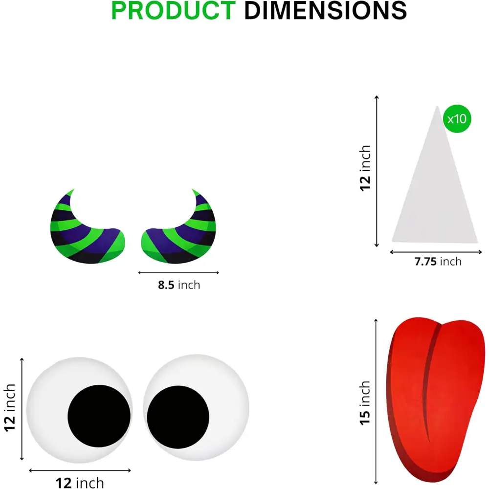 4E’s Novelty Monster Trunk Huge Eye Halloween Decor Kit – Trunk or Treat Car Decorations for SUVs Reusable Monster Theme