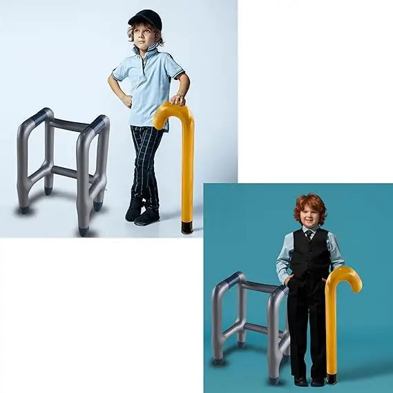 4E’s Novelty Old Man Inflatable Cane – Walking Stick Costume Prop & Retirement Gag Gift - Costumes & Accessories