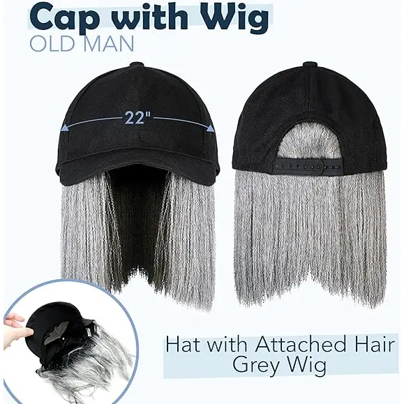 4Eโs Novelty Old Man Kit โ Hat Wig Glasses Mustache & Eyebrows for Kids & Adults - Costumes & Accessories
