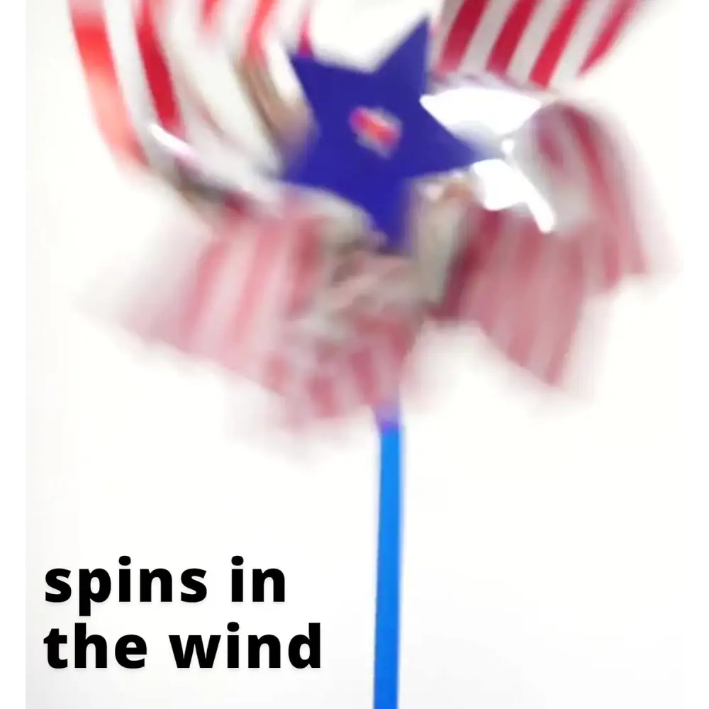 4Eโs Novelty Patriotic Pinwheels 24 Pack โ July 4th Wind Spinner Decor