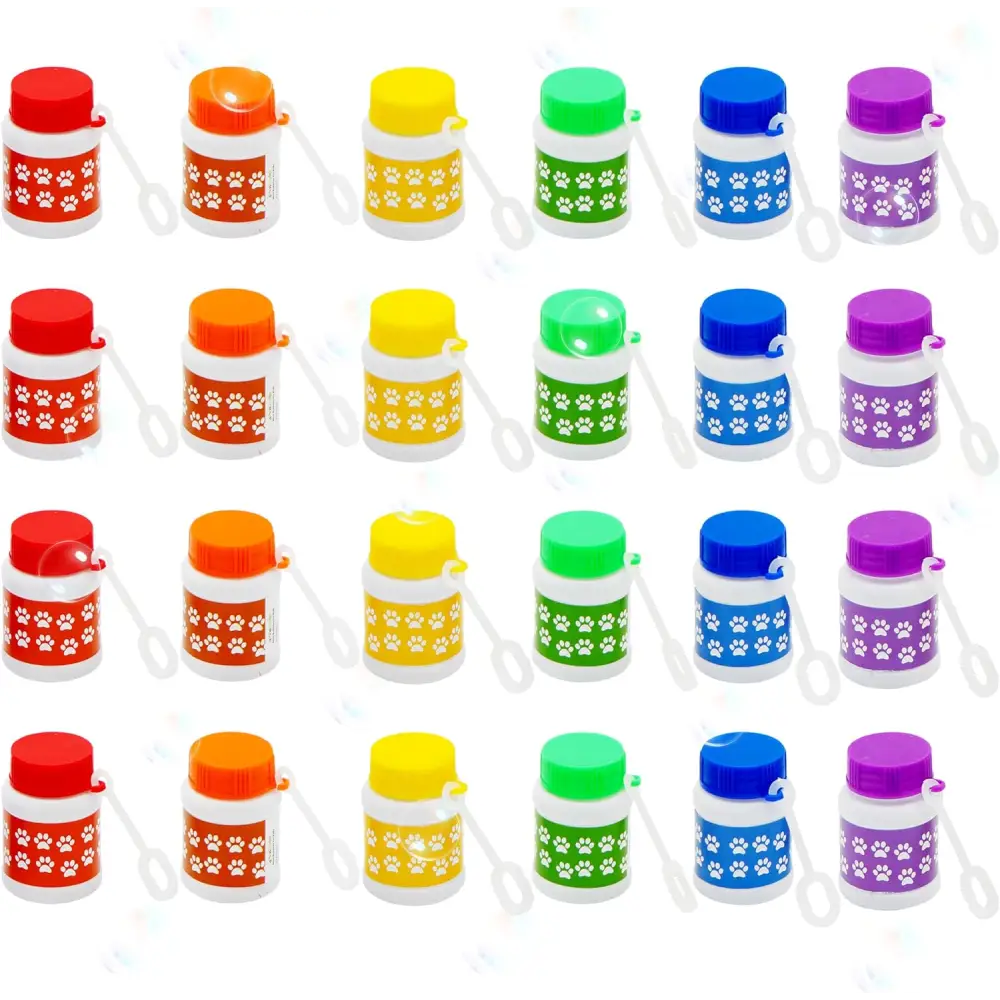 4E’s Novelty Paw Print Bubbles for Kids – Non-Toxic Edible Dog Bubbles Party Favors (Bulk)