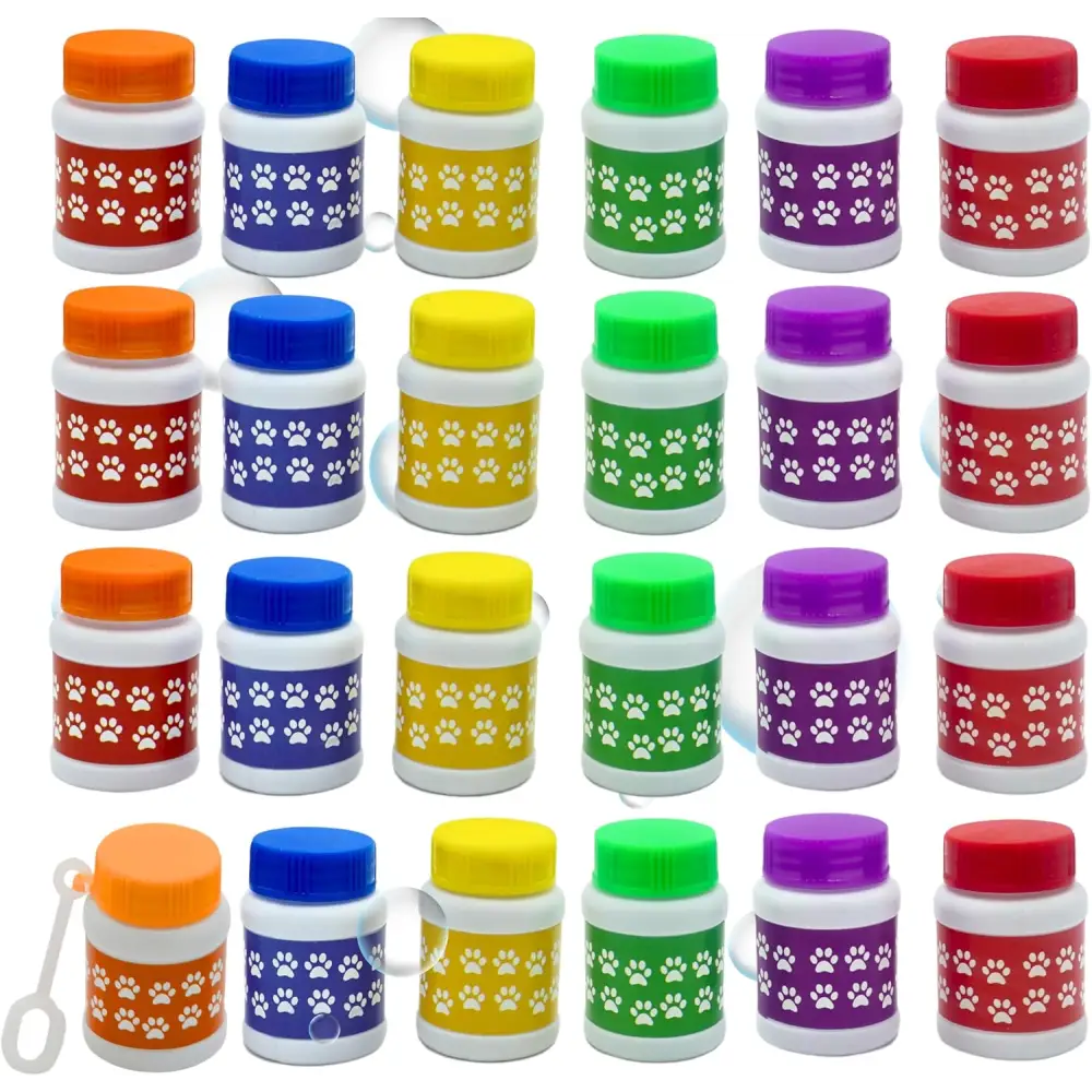 4E’s Novelty Paw Print Bubbles for Kids – Non-Toxic Edible Dog Bubbles Party Favors (Bulk)
