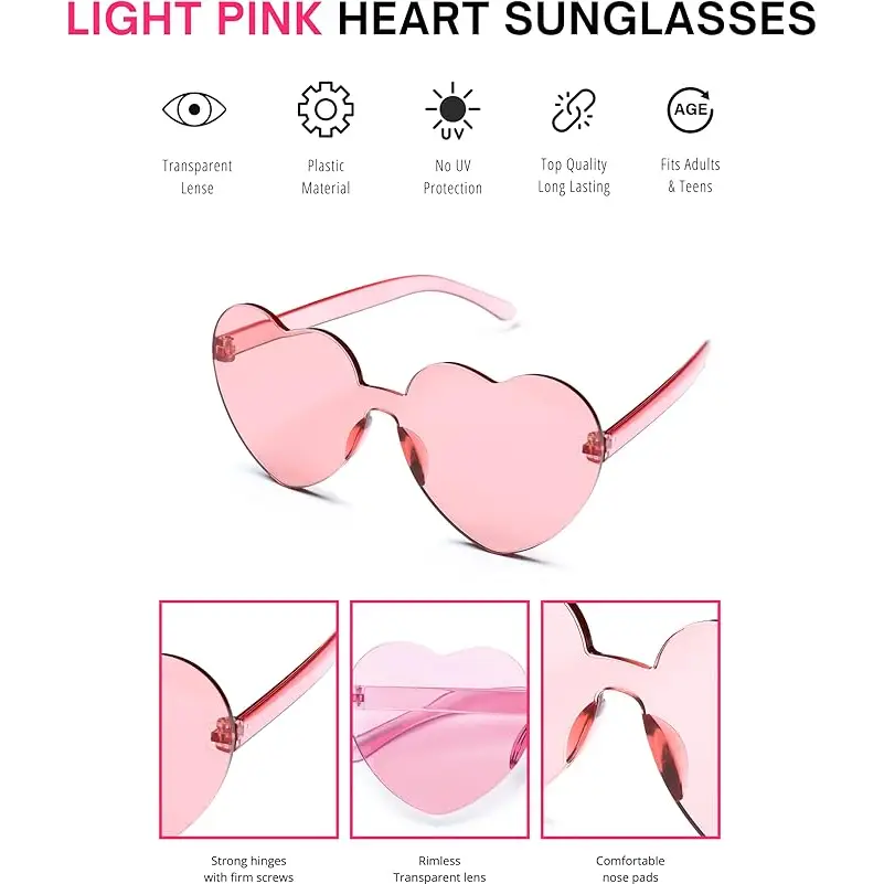 4E’s Novelty Pink Cow Print Cowboy Hat with Heart Sunglasses for Cowgirl Hats for Women – Fun & Flirty Western Fashion