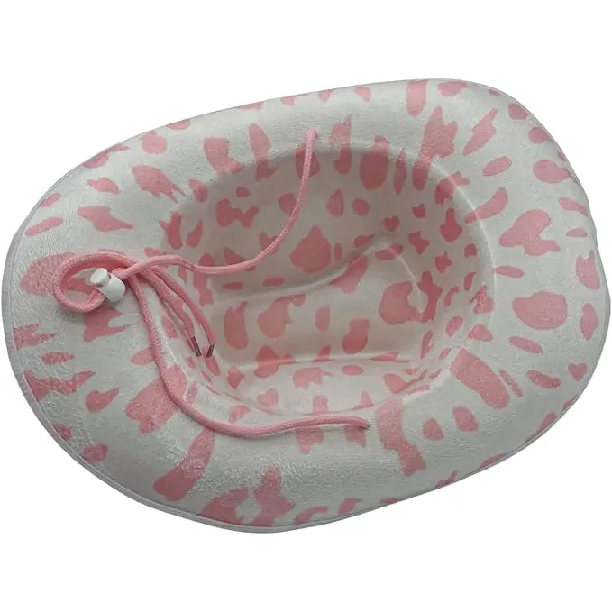 4E’s Novelty Pink Cow Print Cowboy Hat with Heart Sunglasses for Cowgirl Hats for Women – Fun & Flirty Western Fashion