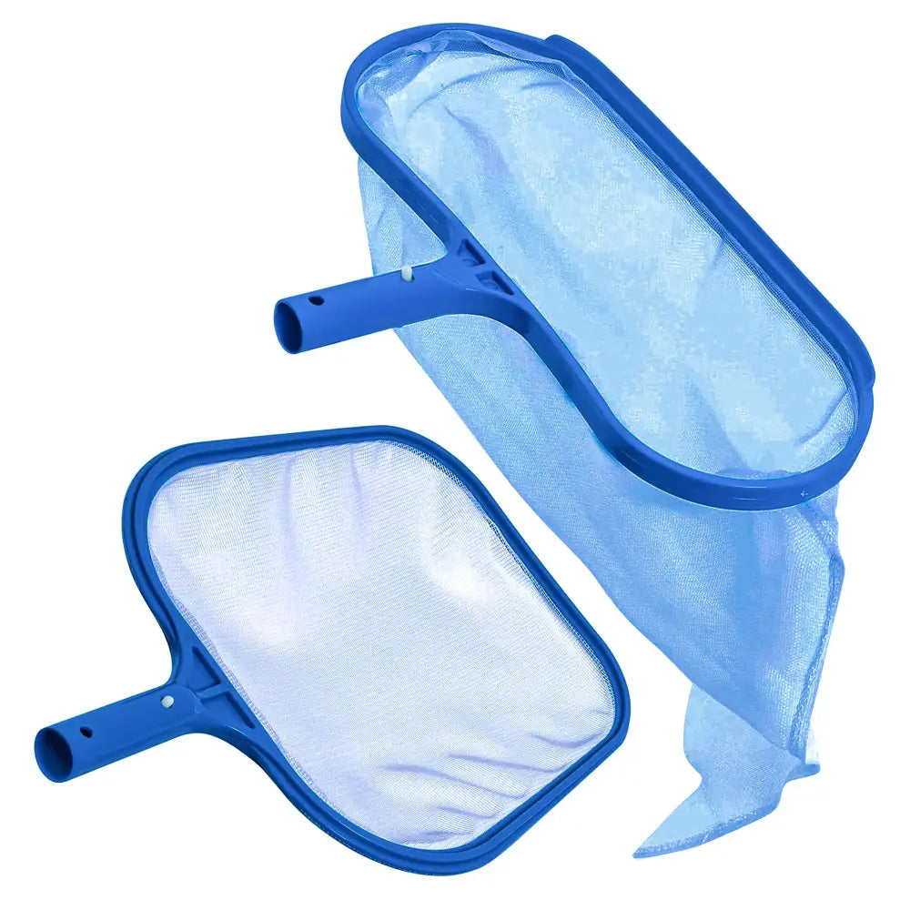4E’s Novelty Pool Skimmer Net and Leaf Rake Set – Heavy Duty 17″ Frame for Swimming Pool Cleaning Accessories