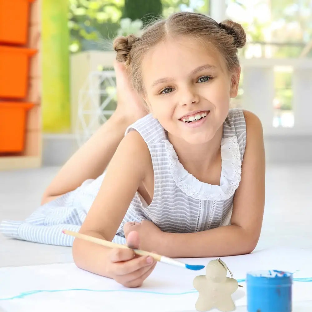 4E’s Novelty Ready to Paint Ceramic Ornaments – DIY Holiday Craft Kit for All Ages 12-Pack