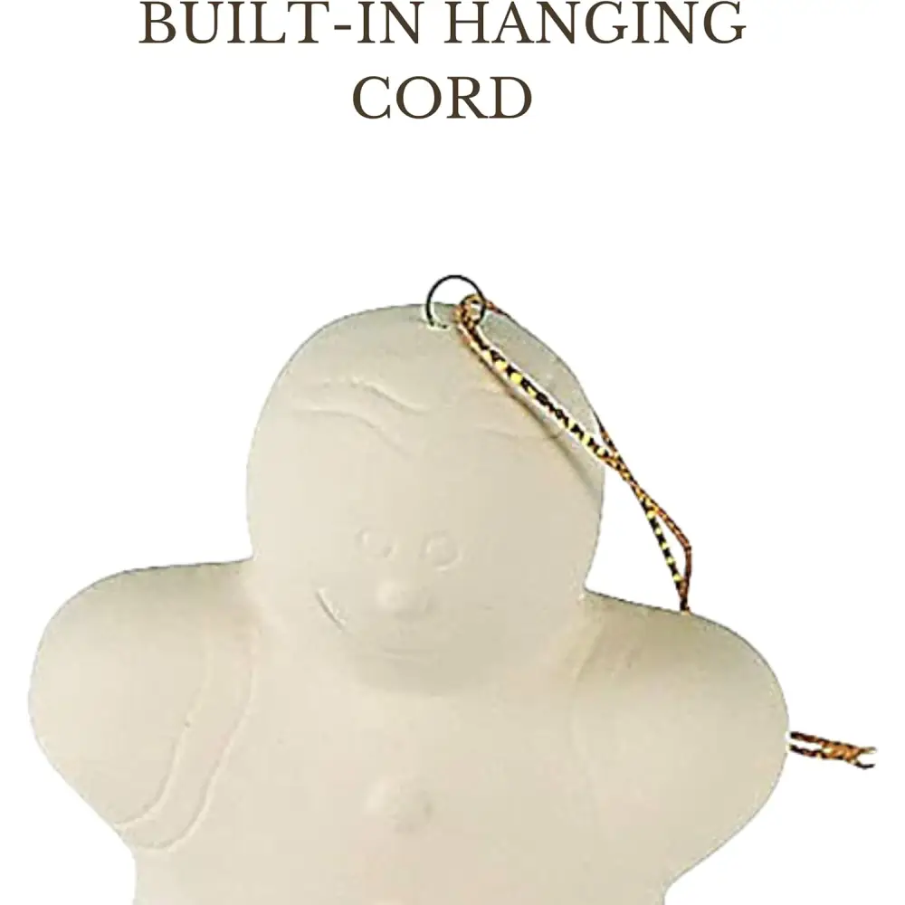 4E’s Novelty Ready to Paint Ceramic Ornaments – DIY Holiday Craft Kit for All Ages 12-Pack