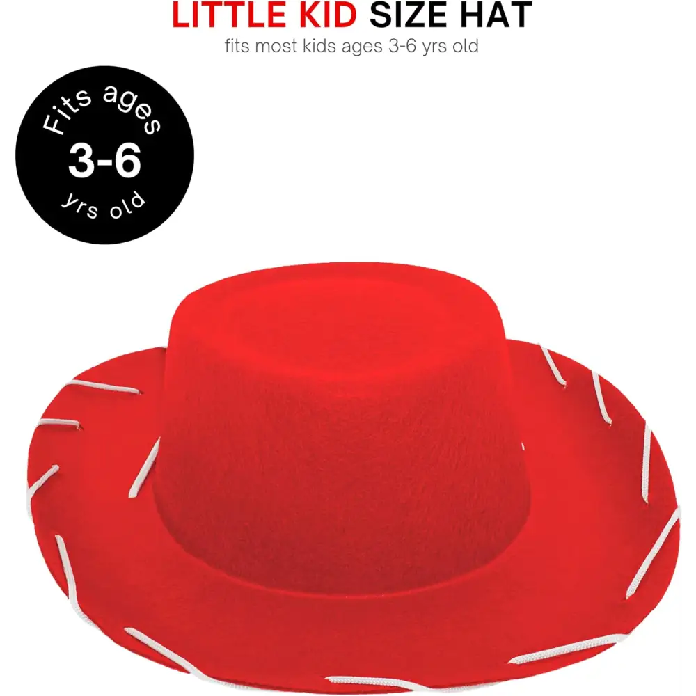 4E’s Novelty Red Toddler Cowgirl Hat - Boys & Girls Red Cowboy Hat for Halloween Costume for Toddler Cowboy Outfit Ages
