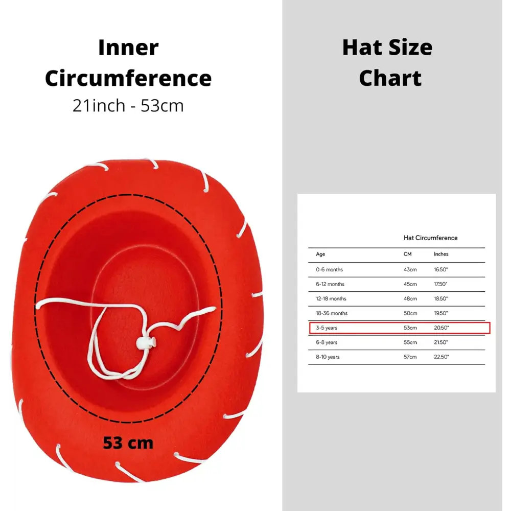 4E’s Novelty Red Toddler Cowgirl Hat - Boys & Girls Red Cowboy Hat for Halloween Costume for Toddler Cowboy Outfit Ages