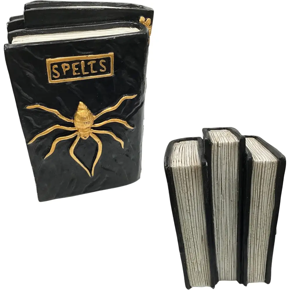 4E’s Novelty Resin Spellbook Prop - 5” Hocus Pocus Book of Spells for Centerpiece Halloween Table Decor Small Hocus