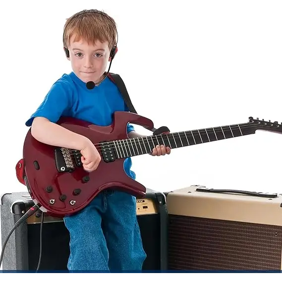 4E’s Novelty Rockstar Costume Accessories Headset Prop - Headphone with Fake Mic for Kids Men & Women Perfect