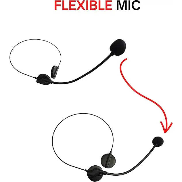 4E’s Novelty Rockstar Costume Accessories Headset Prop - Headphone with Fake Mic for Kids Men & Women Perfect