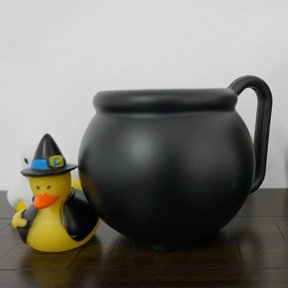 4E’s Novelty Set of 12 Black Cauldron Mugs 12 oz Halloween Cauldron Cups for Drinks Durable BPA-Free Plastic Halloween