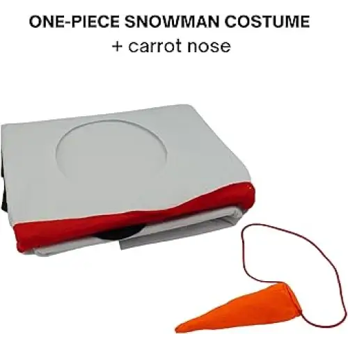 4E’s Novelty Snowman Costume Adult One-Piece for Men & Women Includes Carrot Nose & Hat Perfect for Snowman Costume
