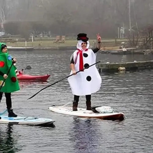 4E’s Novelty Snowman Costume Adult One-Piece for Men & Women Includes Carrot Nose & Hat Perfect for Snowman Costume