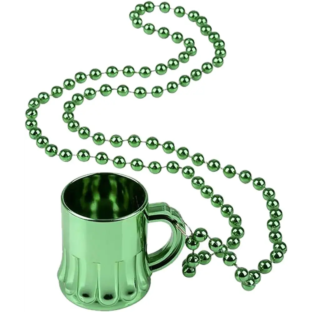 4E’s Novelty St. Patrick’s Day Beads Necklace – 72 Pack Shamrock Party Accessories & Favors