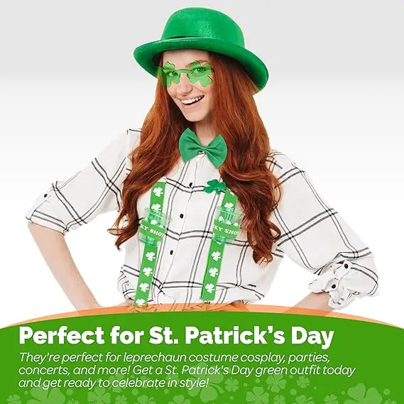 4E’s Novelty St. Patrick’s Day Glow Accessories Set – Fun Leprechaun Costume for Men & Women