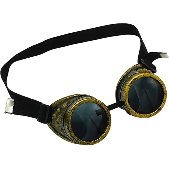 4E’s Novelty Steampunk Goggles for Men & Women – Gothic Accessories for Cosplay & Halloween