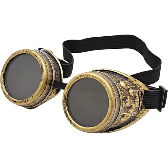 4E’s Novelty Steampunk Goggles for Men & Women – Gothic Accessories for Cosplay & Halloween