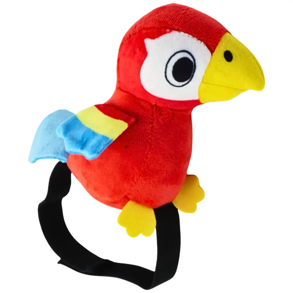 4Eโs Novelty Stuffed Parrot on Shoulder - Kids Pirate Parrot Shoulder Prop Halloween Parrot Stuffed Animal Prop Kids