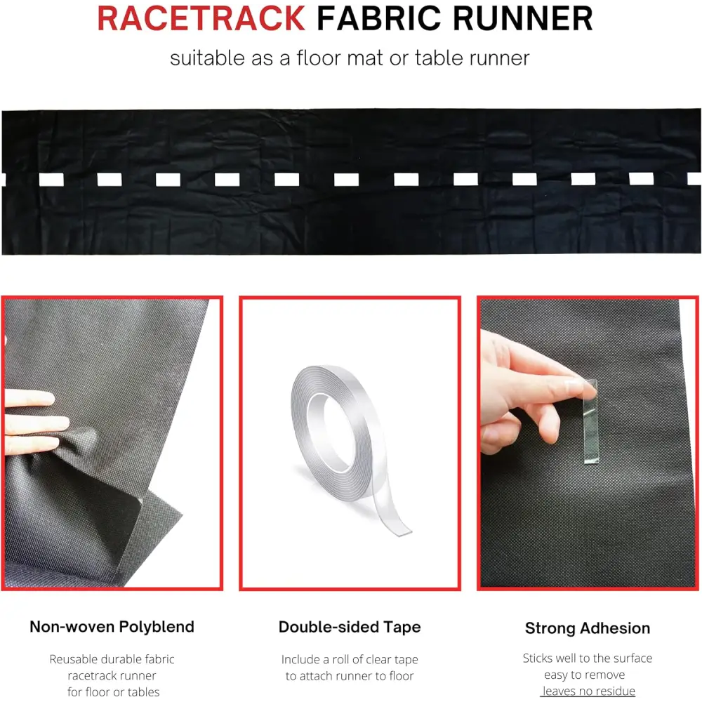 38 Pcs Set Includes 12 Traffic Cones, 24 Checkered Flags, and Racetrack Floor Runner for Birthday Party and Racing Theme Decoration by 4E's Novelty