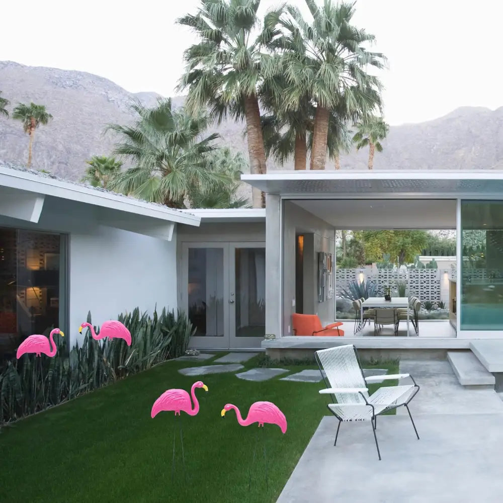 4 Pink Flamingos Yard Decorations - Large 23 inch Ornament Statues - Outdoor Garden Lawn Flamingo Decor by 4E's Novelty