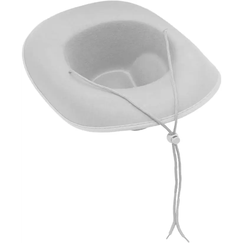 4E’s Novelty White Felt Cowboy Hat with Chinstrap – Unisex Western Style for All Occasions